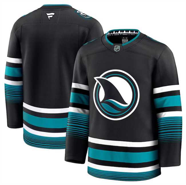 Mens San Jose Sharks Blank Black 2024-25 Alternate Stitched Hockey Jersey Dzhi->san jose sharks->NHL Jersey